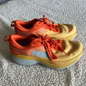 HOKA Mens Bondi 8 Orange Running Shoes